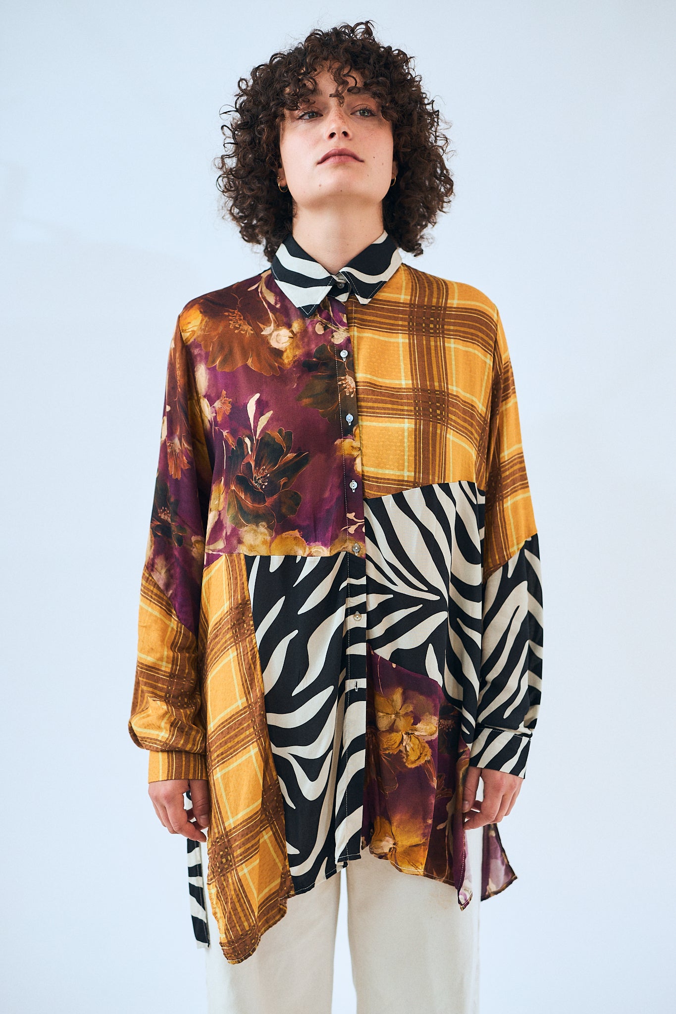 ATICA PRINTED EMBROIDERED BLOUSE