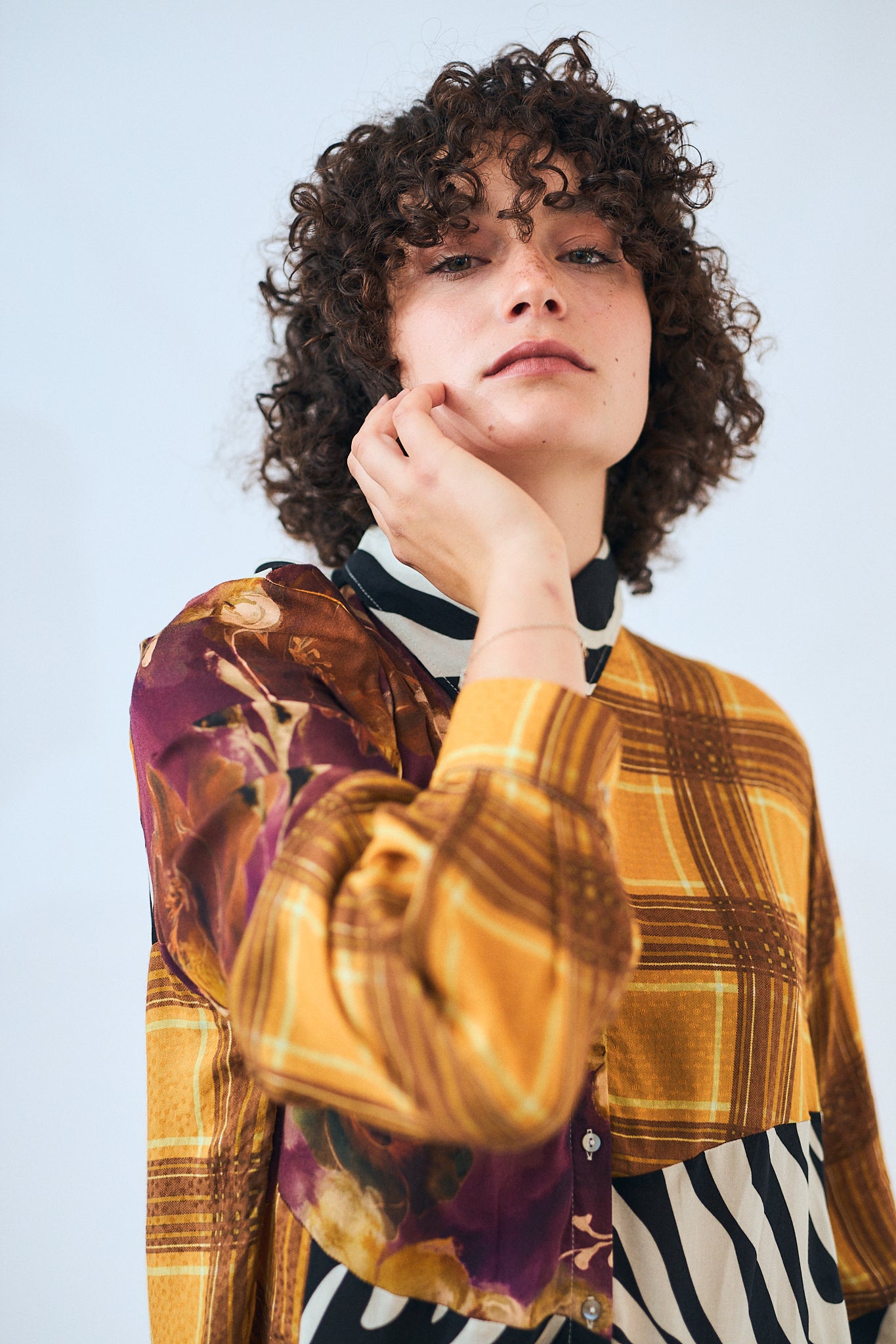 ATICA PRINTED EMBROIDERED BLOUSE