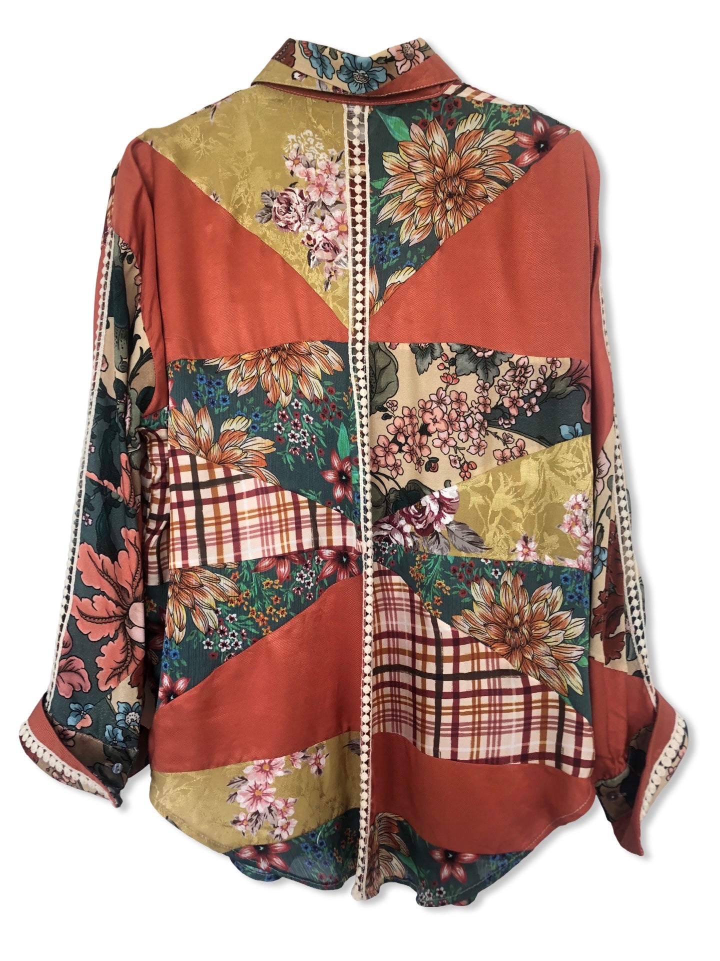 LIA PRINTED LONG BLOUSE