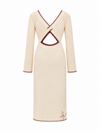 VESTIDO TEJIDO CUTS IVORY
