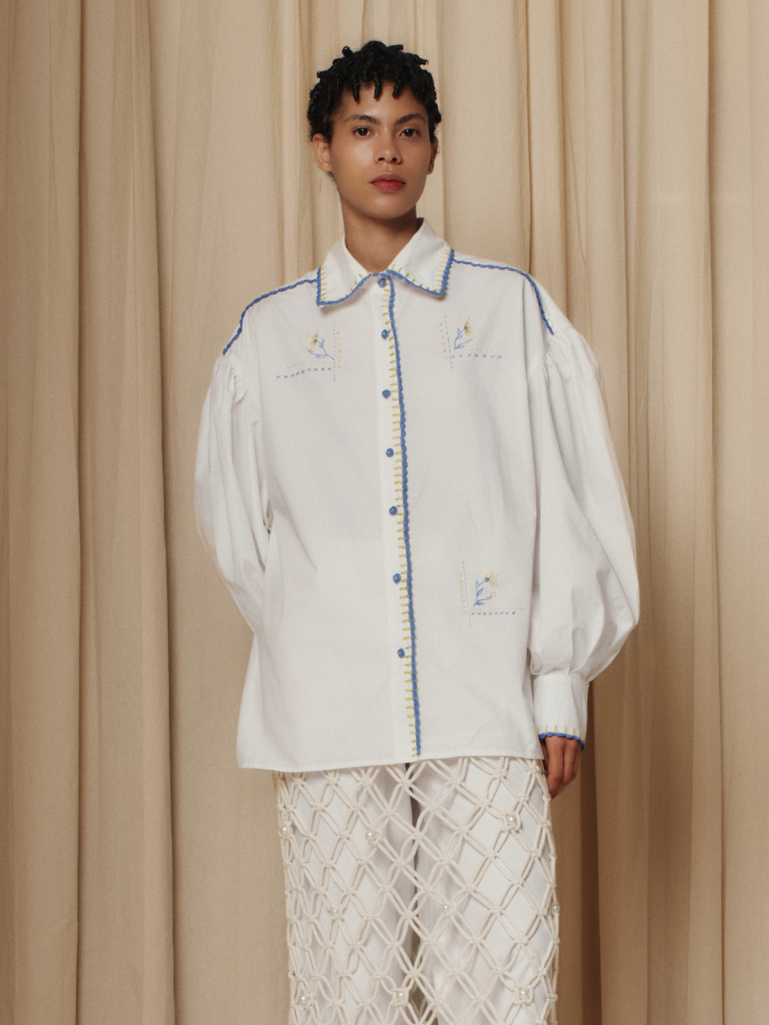HILLAY BLACK LONG SHIRT SM