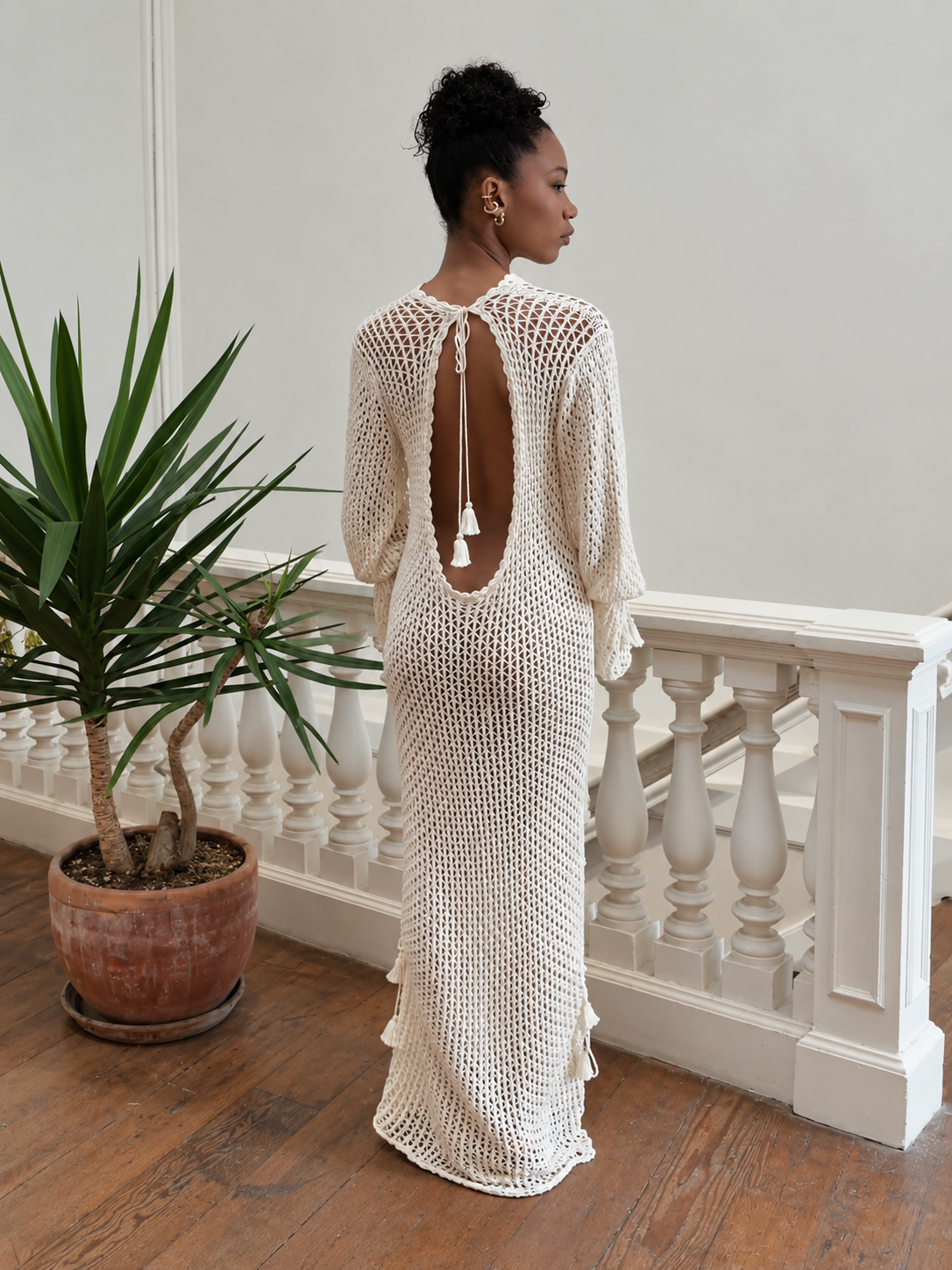 URPI IVORY KNITTED DRESS