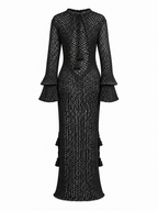 URPI BLACK KNITTED DRESS