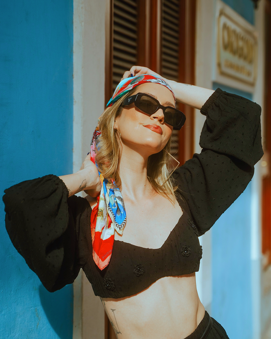 BLUSA TOP NEGRO SAN BLAS