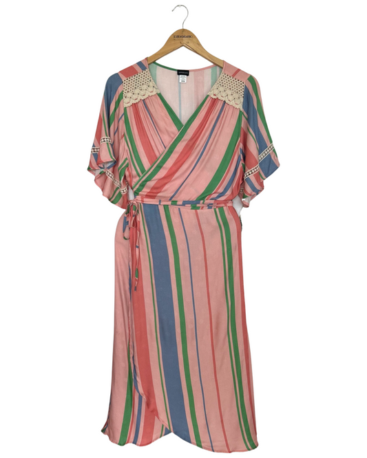 VESTIDO LARGO ESTAMPADO MUJER AL BORDE DEADSTOCK