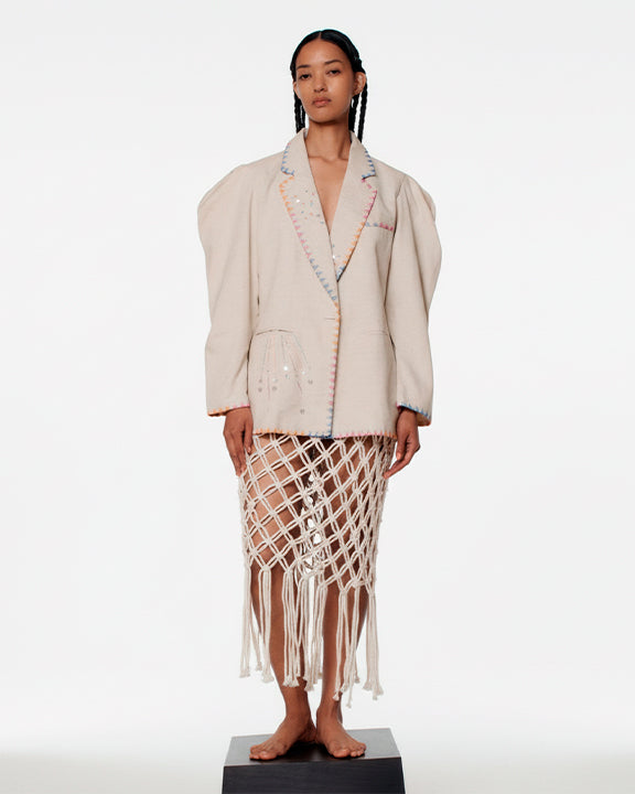 FALDA MACRAME TULIP BEIGE