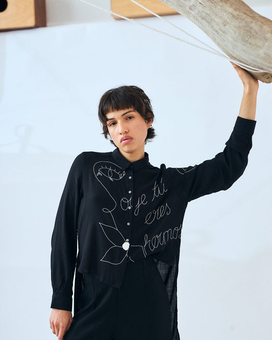 BLUSA CAMISON NEGRO OYE TU