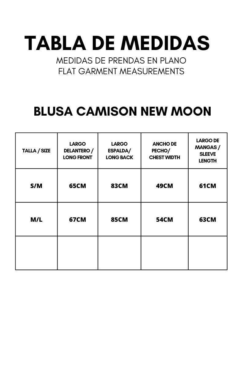 Blusa Camison New Moon Blanco