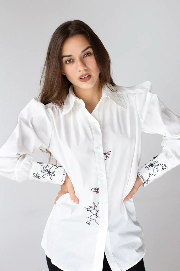 Classic Blouse Bee White 