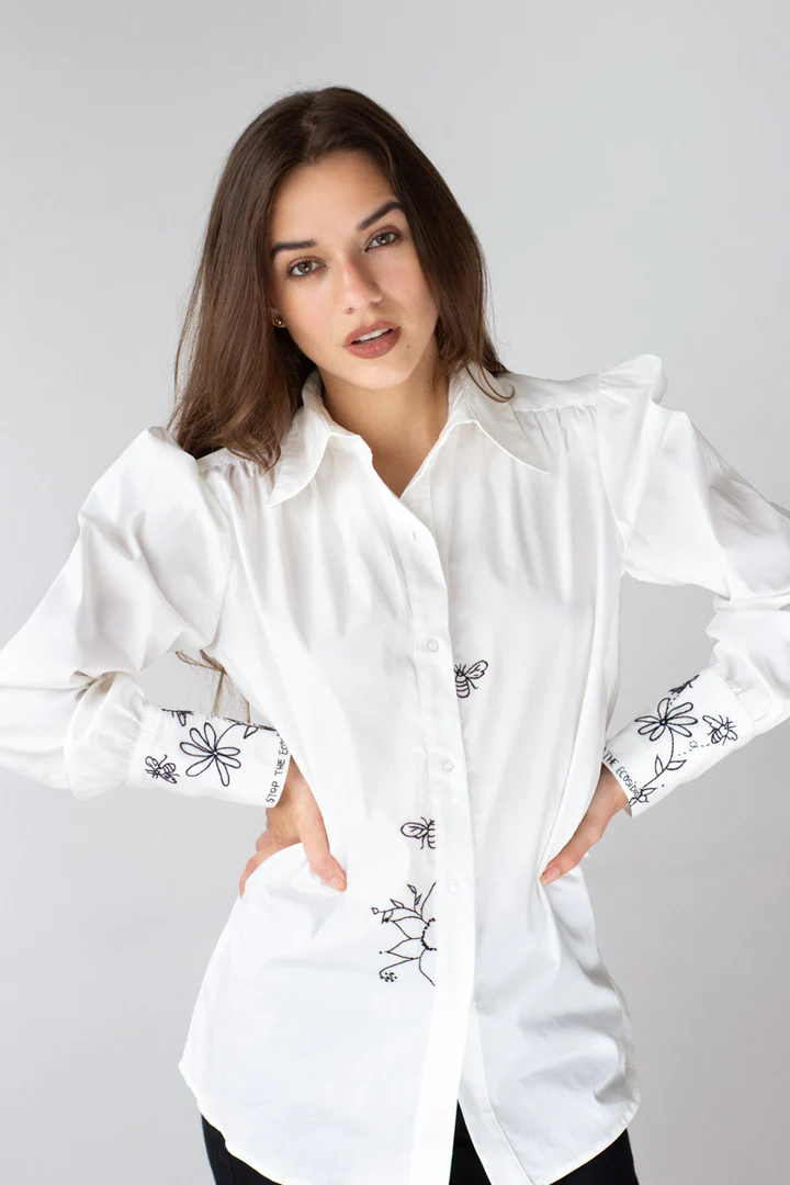 Blusa Clasica Bee Blanco